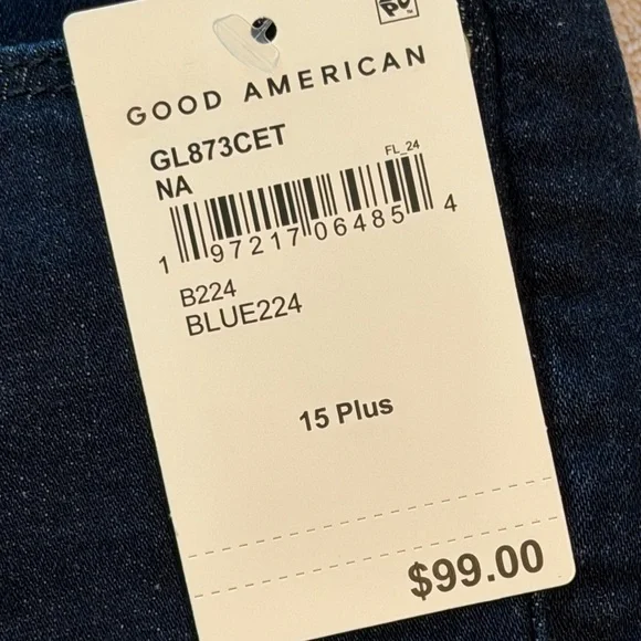 Good American Women’s Size 15 Sculpting Dark Denim Jeans - Picture 3 of 11